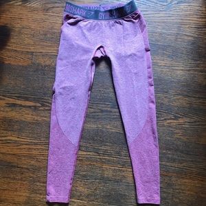 Gymshark pink and grey full length leggings, mid